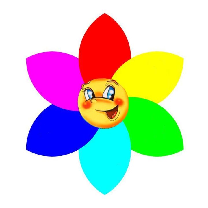 La fleur est faite de papier coloré avec six pétales, dont chacun symbolise un mono-régime